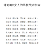 浪迹女性分类系统