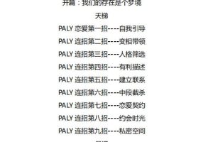 恋爱指南play连招