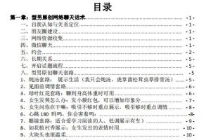 《型男恋爱学堂-聊天话术》