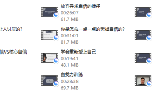【阿伦】核心自信精进训练课